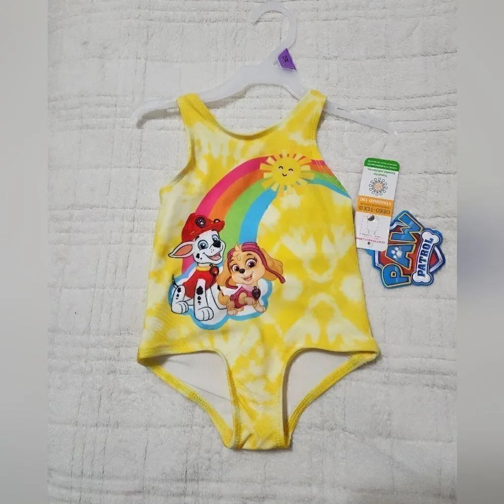 Paw Patrol Baby and Toddler Girl One-PieceSwimsuit, Size 12M